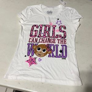 Justice Shirt: Girls Can Change The World (size 12)